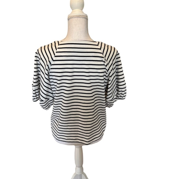 🤩 NWOT Free Assembly Balloon Sleeve Stripe Top Size Small - Picture 3 of 7